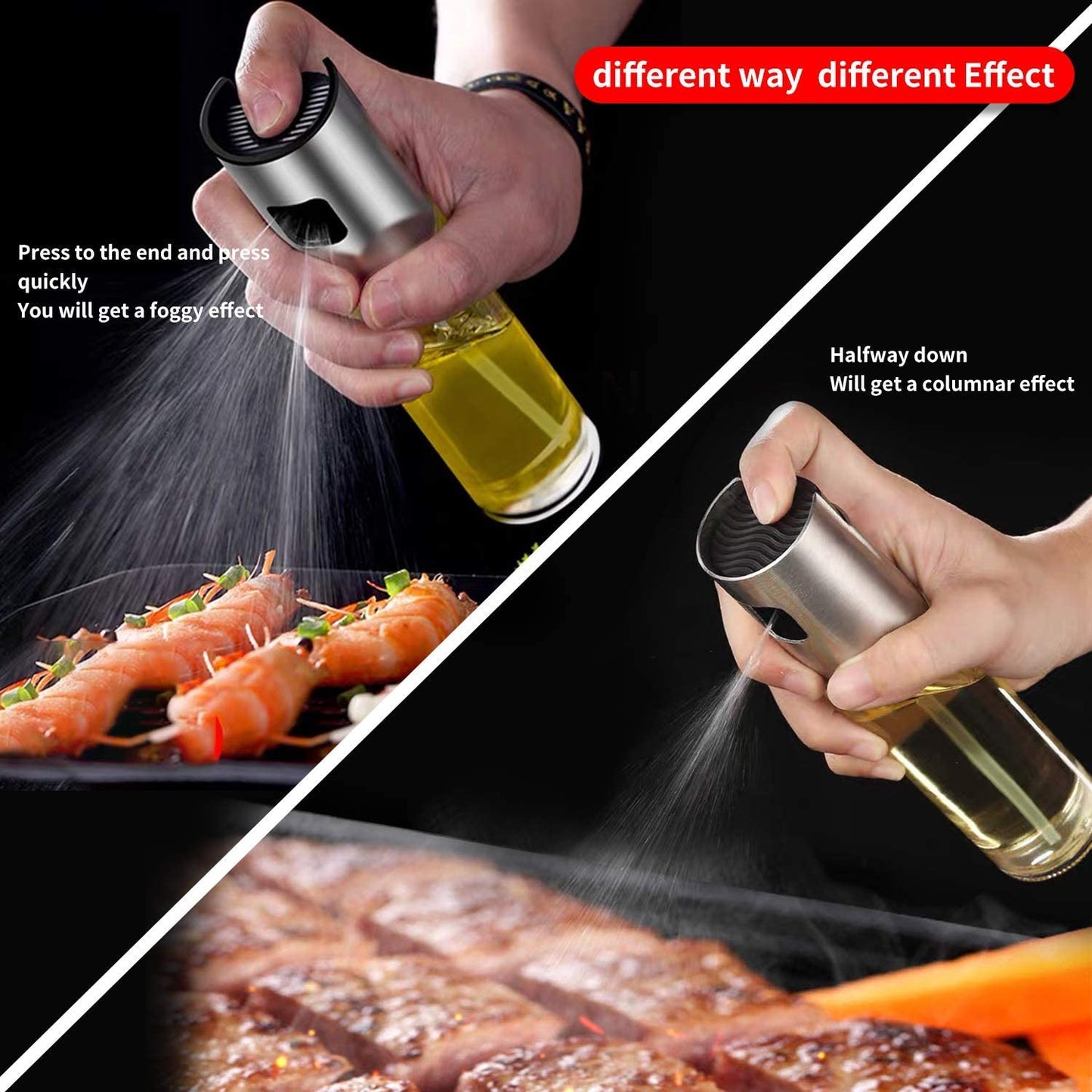 Oil Sprayer Dispenser Oil Versatile Glass Spray Bottle For Cooking Multi Use Bottle