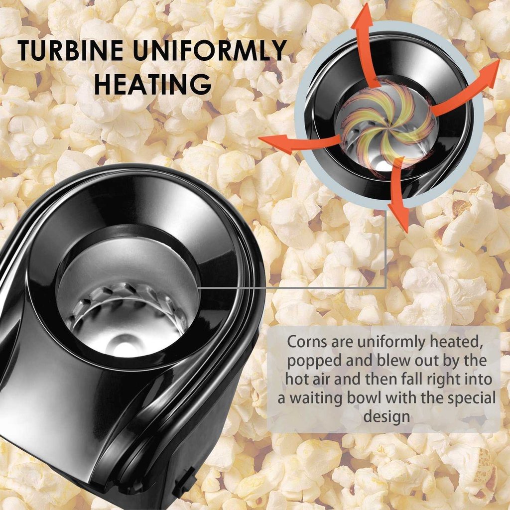 Hot Air Popcorn Popper Electric Machine Snack Maker